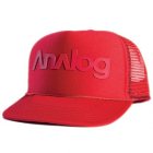 Analog Cap | Analog Caution Trucker Hat - Crimson Red
