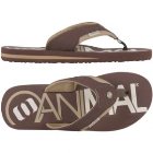 Animal Flip Flops | Animal Jekyl Logo Sandals - Brown