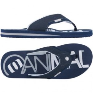 Animal Flip Flops | Animal Jekyl Logo Sandals - Navy