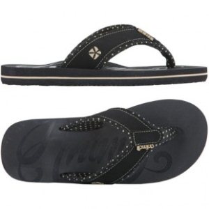 Animal Flip Flops | Animal Ladies Swish Logo Sandals - Black