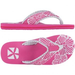 Animal Flip Flops | Animal Ladies Swish Placement Sandals - Hot Pink