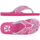 Animal Flip Flops | Animal Ladies Swish Placement Sandals - Hot Pink