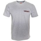 Carhartt T-Shirt | Carhartt College Script Ss T Shirt - Grey Heather Varnish