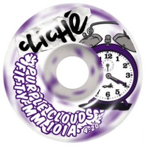 Cliche Wheels | Cliche Purple Clouds 52Mm Wheels - White Purple