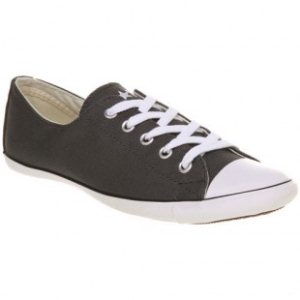 Converse Shoes Converse Chuck Taylor All Stars Ladies Light Ox Shoes Charcoal White Skate Shoes Shop UK