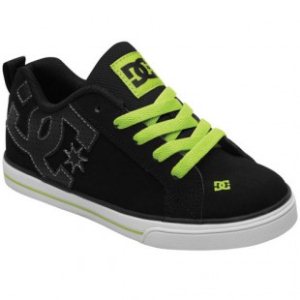 Dc Shoes | Dc Court Graffik Vulc Youth Shoe - Black Soft Lime Black