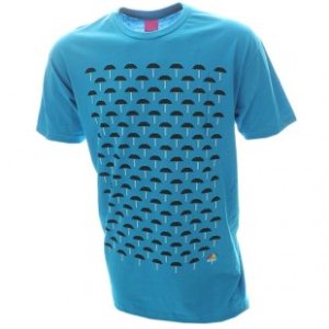 Enjoi T Shirt | Enjoi Black Umbrellas Premium T Shirt - Turquoise