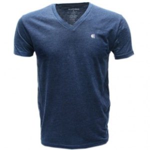 Etnies T-Shirt | Etnies Small Icon V Neck Ss T-Shirt - Navy Heather