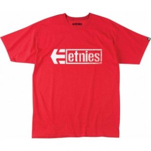 Etnies T-Shirt | Etnies Stencil Box Ss T-Shirt - Red