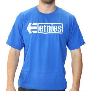 Etnies T-Shirt | Etnies Stencil Box Ss T-Shirt - Royal