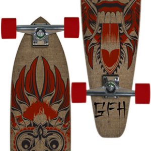 Gfh Longboards | Gfh Bali Burlap Longboard - Red