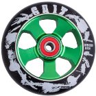 Grit Scooter Wheels | Grit Alloy Core Black Max Drilled W Abec 9S Wheel - Green