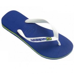 Havaianas Sandals | Havaianas Brasil Logo Flip Flops - Marine Blue