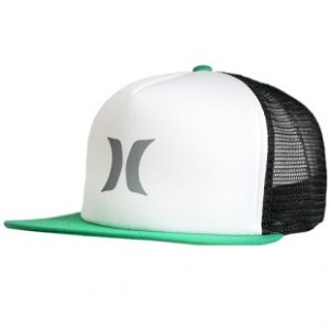 Hurley Cap | Hurley Color Block Trucker Cap - Vivid Green