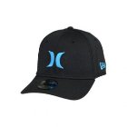 Hurley Cap | Hurley One And Only Black New Era Flexfit Cap - Cyan