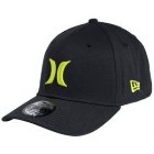 Hurley Cap | Hurley One And Only Black New Era Flexfit Cap - Lime Twist