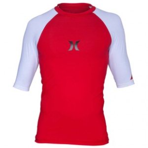 Hurley Rashguard | Hurley One And Only Ss Lycra Rashguard - Redline