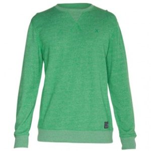 Hurley Sweater | Hurley Vacation Crew Sweatshirt - Heather Island Green