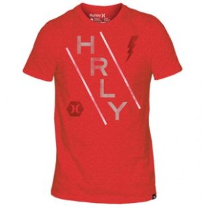 Hurley T Shirt | Hurley Time Table T-Shirt - Heather Redline