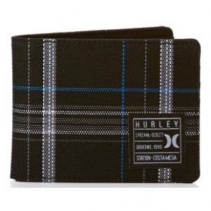 Hurley Wallet | Hurley Woven Puerto Rico Bifold Wallet - Black