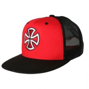 Independent Caps | Independent Painted Cross Cap - Cardinal Red Black