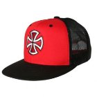 Independent Caps | Independent Painted Cross Cap - Cardinal Red Black