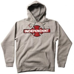 Independent Hoody | Independent Splatter Hoodie - Heather Grey