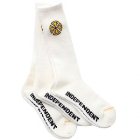 Independent Socks | Independent Painted Bar Cross Socks - White Gold