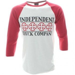 Independent T-Shirt | Independent Headline Ls T Shirt - Cardinal Red