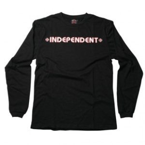 Independent T-Shirts | Independent Bar Cross Ls T Shirt - Black