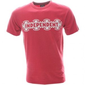 Independent T-Shirts | Independent Bar Quad T Shirt - Cardinal Red