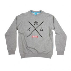 King Sweatshirt | King Insignia Crew Sweatshirt - Heather Grey