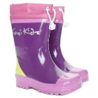 Kozikidz Boots | Kozikidz Fleece Lined Wellies - Purple Pink Lime