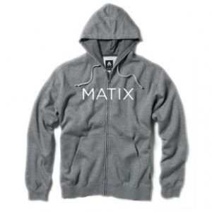 Matix Hoody | Matix Monoset Pop Zip Hoodie - Heather Grey
