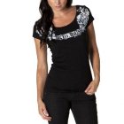 Metal Mulisha T-Shirt | Metal Mulisha Fallen Angel Scoop Womens T Shirt - Black