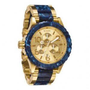 Nixon Watch | Nixon 42-20 Chrono Watch - Gold Ryl Granite