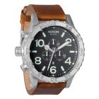 Nixon Watch | Nixon 51-30 Leather Chrono Watch - Black Saddle