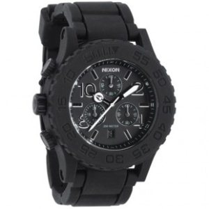 Nixon Watch | Nixon Rubber 42-20 Chrono Watch - Black