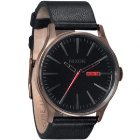 Nixon Watch | Nixon Sentry Leather Watch - Antique Copper Black