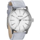 Nixon Watch | Nixon Sentry Leather Watch - Pinstripe