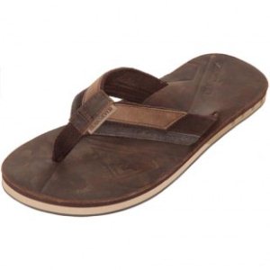 Quiksilver Sandals | Quiksilver Hiatus Flip Flops - Brown Tan Brown