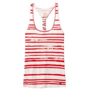 Quiksilver Womens Vest | Quiksilver Sail Stripe Tank - Crimson
