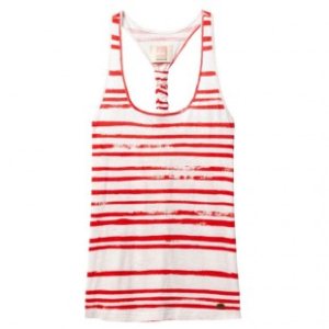 Quiksilver Womens Vest | Quiksilver Sail Stripe Tank - Crimson