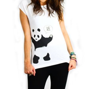 Rapanui T Shirt | Rapanui Bamboo Panda Womens T-Shirt - White