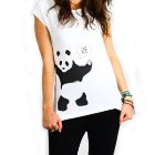 Rapanui T Shirt | Rapanui Bamboo Panda Womens T-Shirt - White