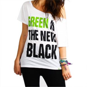Rapanui T Shirt | Rapanui Green Is The New Black Womens T-Shirt - White