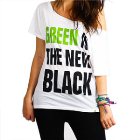 Rapanui T Shirt | Rapanui Green Is The New Black Womens T-Shirt - White