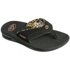 Reef Flip Flops | Reef Girls Fanning Sandals - Black Leopard 2