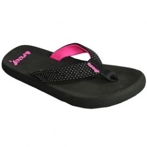 Reef Flip Flops | Reef Girls Seaside Sandals - Black Hot Pink White