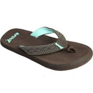 Reef Flip Flops | Reef Girls Seaside Sandals - Brown Aqua Dots